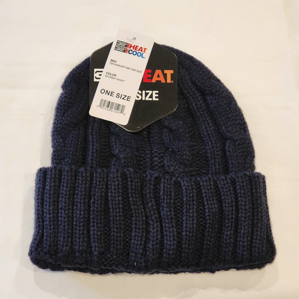 32 Degrees Navy Knit Beanie